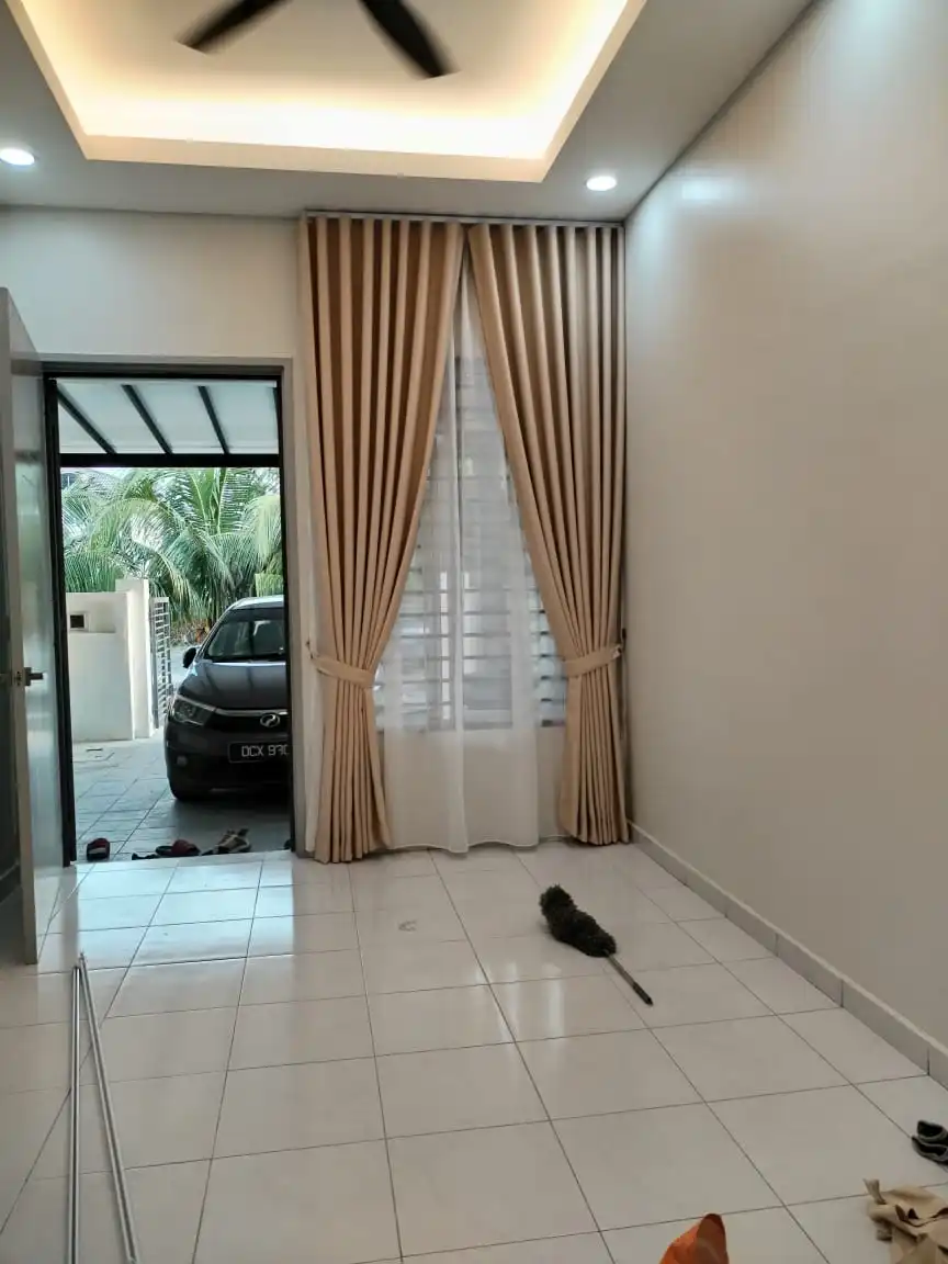 Custom curtain and blind combo for duplex in Taman Tun by Khan Amin Enterprise